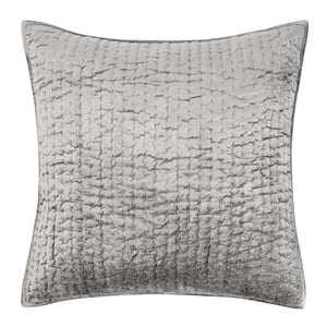 Kosas Home Dimitry 26x26&quot Rayon Velvet and Solid Cotton Euro Sham in Gray