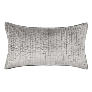 Kosas Home Dimitry 20x36&quot Rayon Velvet and Solid Cotton King Sham in Gray