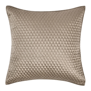 Kosas Home Winthrop 26x26&quot Diamond Matte Poly Sateen Fabric Euro Sham in Natural