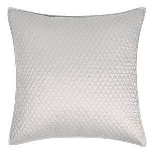 Kosas Home Winthrop 26x26&quot Diamond Matte Poly Sateen Fabric Euro Sham in Gray