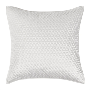 Kosas Home Winthrop 26x26&quot Diamond Matte Poly Sateen Fabric Euro Sham in White