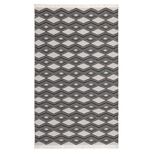 Kosas Home Saugatuck 24x36&quot Indoor/Outdoor Fabric Accent Rug in Charcoal