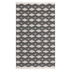 Kosas Home Saugatuck 60x96&quot Indoor/Outdoor Fabric Accent Rug in Charcoal