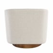 Kosas Home Leonard Polyester Fabric Swivel Accent Chair in Beige/Walnut