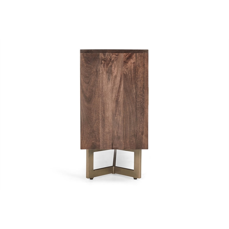 Kosas Home Kensie Solid Mango Wood and Iron Sideboard in Bronze/Brown