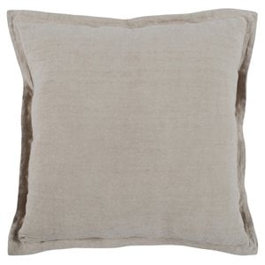 Kosas Home Amy 22x22&quot Square Linen Fabric Throw Pillow in Natural Beige