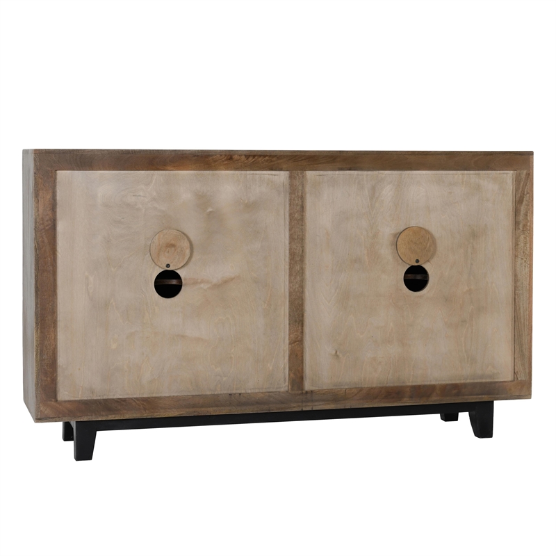 Kosas Home Vivienne 4 Door Wood Sideboard in Gray