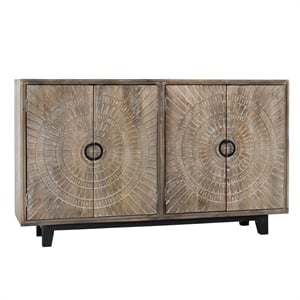 Kosas Home Vivienne 4 Door Wood Sideboard in Gray