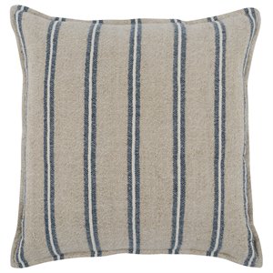 Kosas Home Demi 20x20&quot Square Linen & Cotton Throw Pillow in Blue/Natural