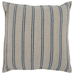 Kosas Home Demi 26x26&quot Rectangular Cotton Throw Pillow in Blue/Natural