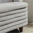 Kosas Home Anders Contemporary Polyester Storage Bench in Gray Finish