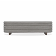 Kosas Home Anders Contemporary Polyester Storage Bench in Gray Finish
