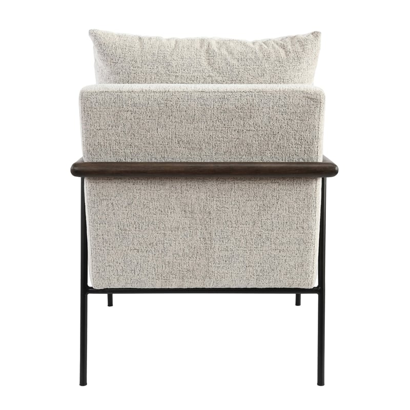 Kosas Home Eliicott Transitional Fabric Accent Chair in Beige/Black