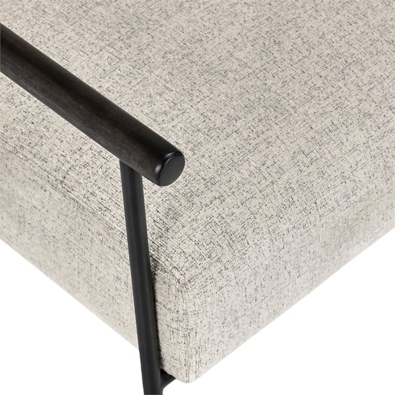 Kosas Home Eliicott Transitional Fabric Accent Chair in Beige/Black
