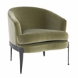 Kosas Home Ann Transitional Fabric Accent Chair in Olive Green