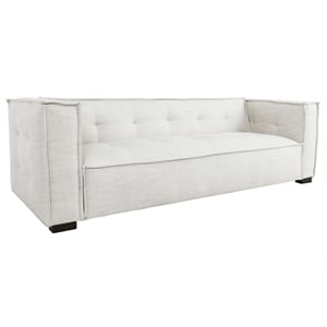 Kosas Home Element 98&quot Transitional Polyester Fabric Sofa in Beige