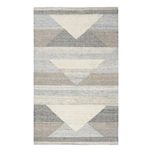 Kosas Home Tierney 60 x 96&quot Geometric Polyester Fabric Area Rug in Gray