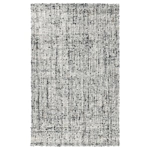 Kosas Home Lynwood 108 x 144&quot Heathered Wool Area Rug in Gray/Ivory