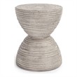 Kosas Home Corey Concrete Stone Outdoor Accent Table in Rough Light Gray