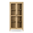 Kosas Home Beechgrove Modern Natural Oak Wood Brown Curio Cabinet