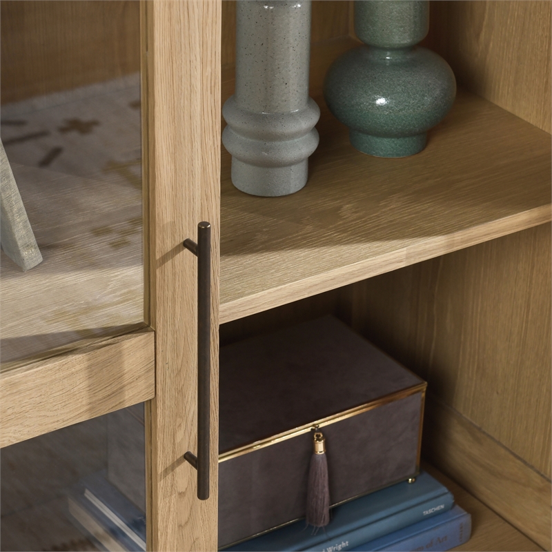 Kosas Home Beechgrove Modern Natural Oak Wood Brown Curio Cabinet