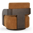 Classic Home Toscana 360-Degree Swivel Fabric Upholstery Accent Chair in Amber