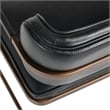 Classic Home Fonda Black Leather Cantilever Dining Chair with Welted Seam Detail