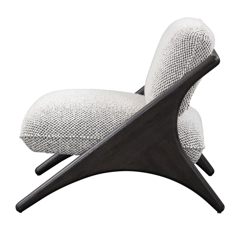 Classic Home Georgia Gray Accent Chair with Dimensional Fabric Upholstery