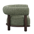 Classic Home Lars Fabric Upholstered Accent Chair Green with Wood Frame