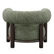 Classic Home Lars Fabric Upholstered Accent Chair Green with Wood Frame