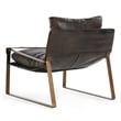 Classic Home Morgan Brown Leather Accent Chair with Iron Frame