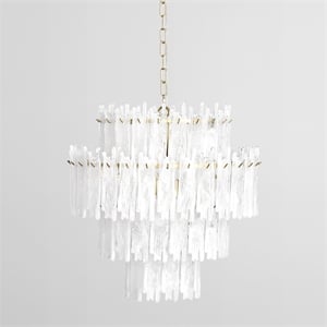 Classic Home Everly 24&quot Wide 7-Light Round Clear Glass Chandelier