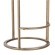 Classic Home Quinn Cotton Upholstery Counter Stool Natural White and Brass