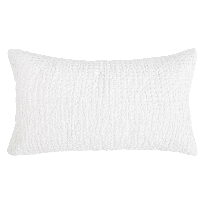 Villa by Classic Home Claire Cotton Linen Blend White King Sham