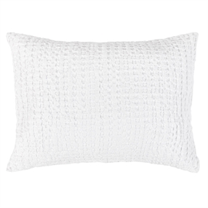 Villa by Classic Home Claire Cotton Linen Blend White Standard Sham