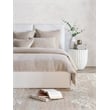Villa by Classic Home Camille Cotton Linen Queen Duvet  Natural