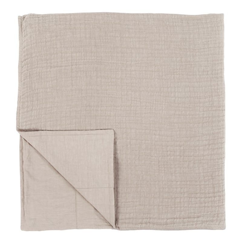 Villa by Classic Home Camille Cotton Linen Queen Duvet  Natural