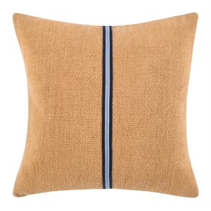Villa by Classic Home Edwin 22&quot Cotton Linen Blend Throw Pillow Chestnut Brown