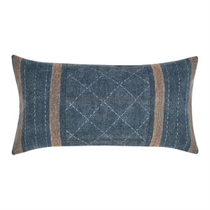 Villa by Classic Home Origin 14&quotx26&quot Belgian Linen Fabric Blend Denim Blue