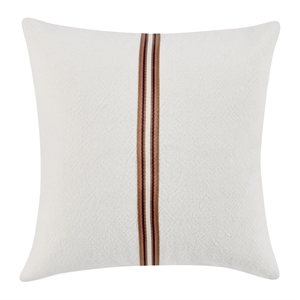 Villa by Classic Home Ralph 22&quot Cotton Linen Throw Pillow Ivory Sangria