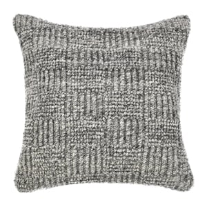Villa by Classic Home Shades 22&quot Recycled Plastic Fabric Throw Pillow Gray