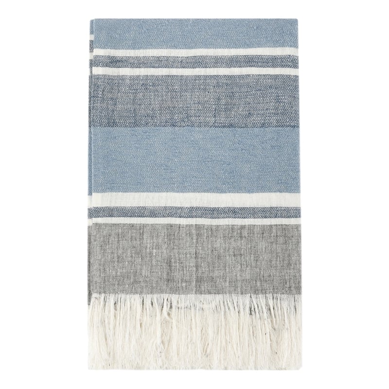 Villa by Classic Home Lima Belgian Linen Fabric Blue 50