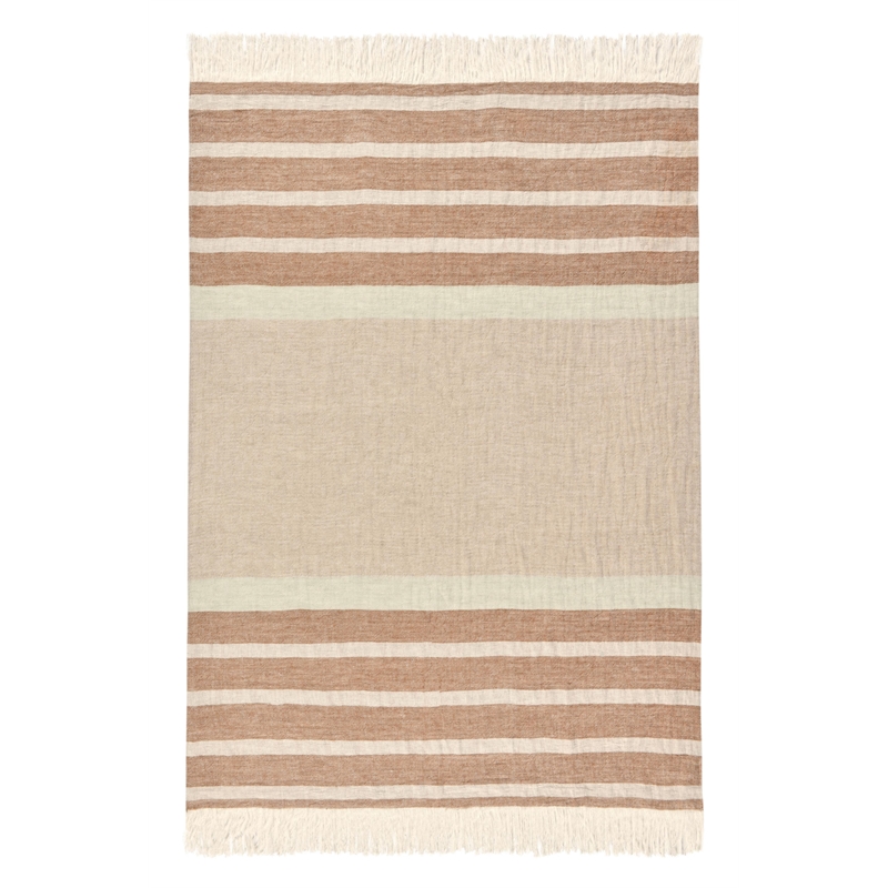 Villa by Classic Home Sherry Linen Fabric Brown Multicolor 50
