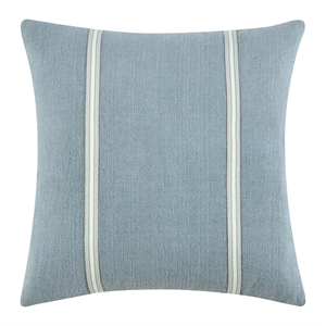 Villa by Classic Home Curtis 24&quot Cotton Linen Blend Throw Pillow Blue