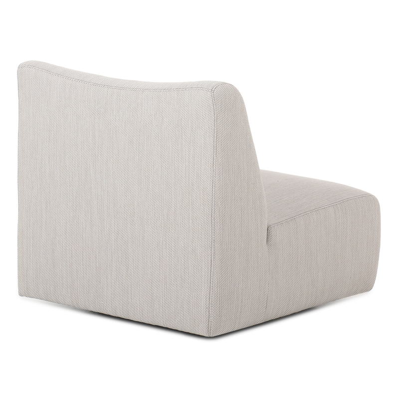Classic Home Atlas Outdoor Light Gray Fabric Swivel Accent Chair