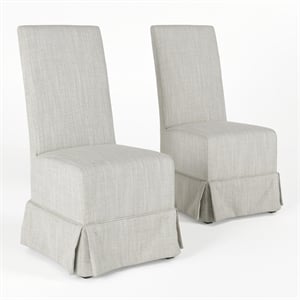 Classic Home Melrose Set of Two Fabric Dining Chairs in Natural