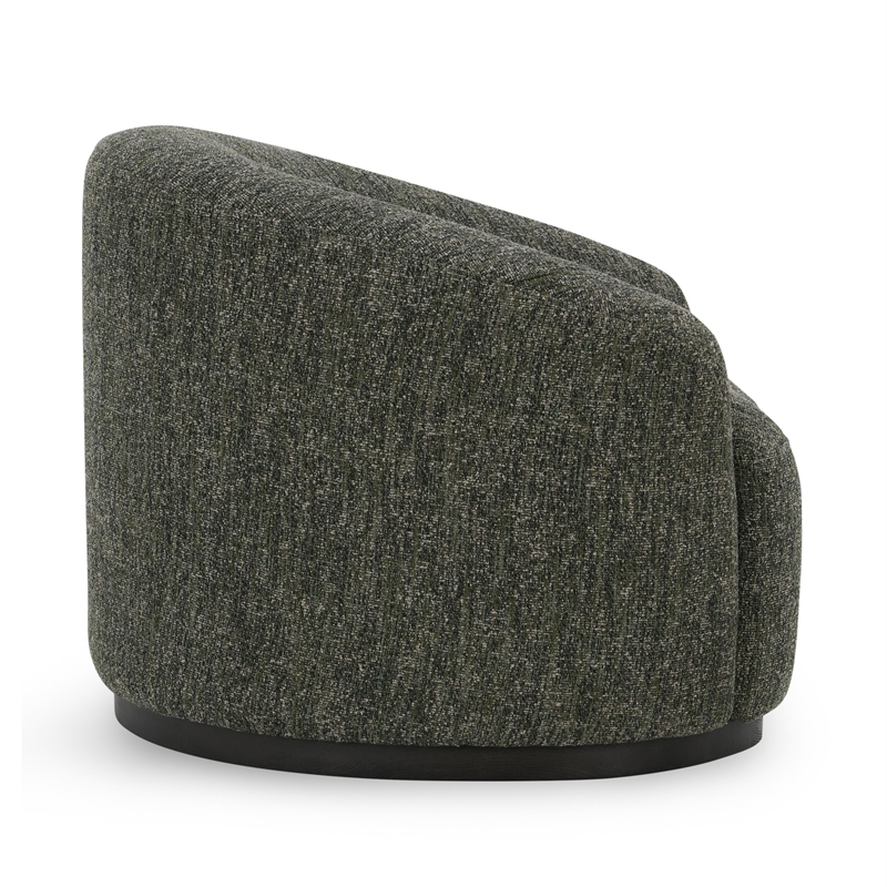 Classic Home Beverly  Green Boucle Fabric Upholstered Swivel Accent Chair