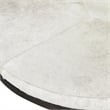 Classic Home Bose Leather Hide Round Cocktail Coffee Table in Ivory