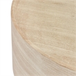 Classic Home Mckenna Round Stone Outdoor Coffee Table in Beige