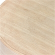 Classic Home Mckenna Round Stone Outdoor Coffee Table in Beige